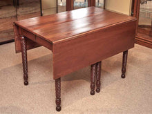 AntiqueCherry Drop Leaf Barley Twist Legs Dining Table