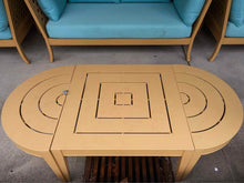 McKinnon & Harris Outdoor Hepplewhite Demilune Cocktail Table in Deco Yellow