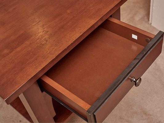 Espresso Finish Oak Mission Style Side Table