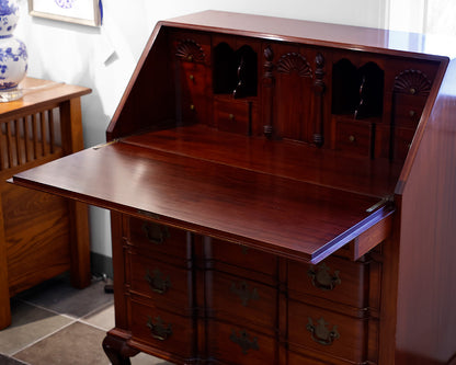 Chippendale Style Mahogany Secretary Desk