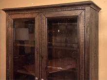 ' Driftwood Charcoal' Finish 2 Glass Door 1 Drawer 3 Shelf  Display Cabinet