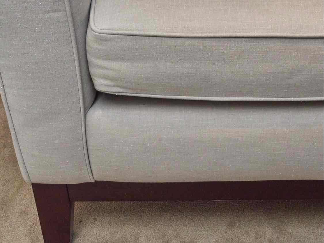 Light Grey Upholstered Loveseat