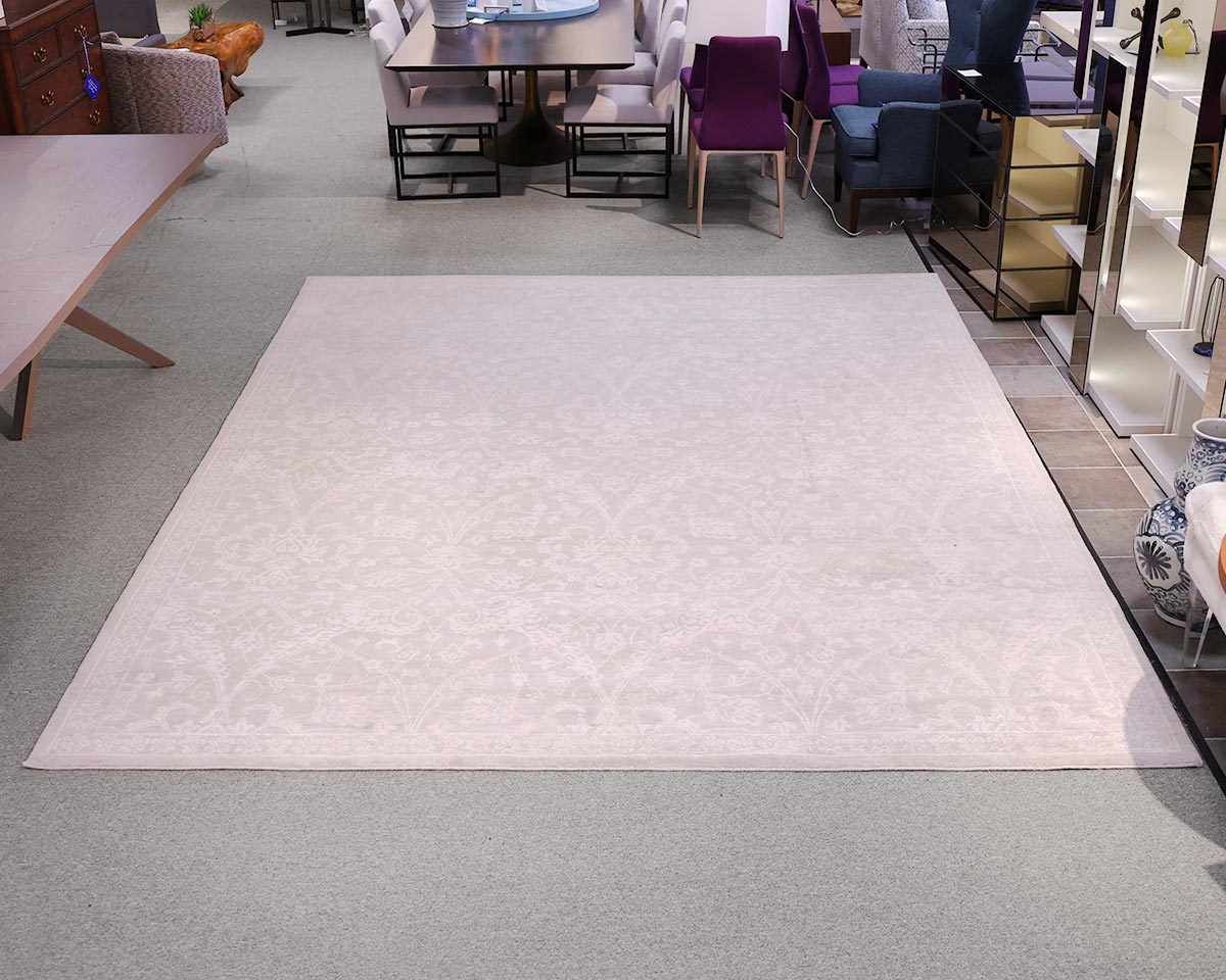 RH Flore 9 x 12 Silver Area Rug