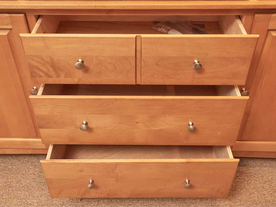 Stanley Maple 3 Glass Door 3 Drawer 2 Door  China Cabinet