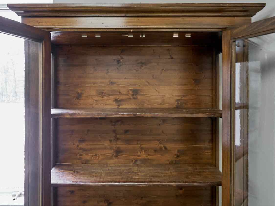 Alderwood 2 Glass Door Display Cabinet  with 3 Shelves