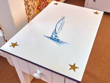 Olde English Woods Inc. White Finish Handpainted Accents1 Drawer  Side Table