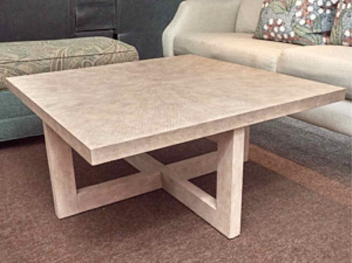 East At Main White Washed Criss Crossed Legs Cocktail Table