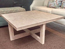 East At Main White Washed Criss Crossed Legs Cocktail Table