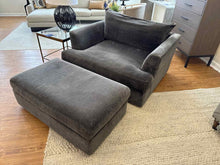 Arhaus 'Emory' Chair and a Half w/ Ottoman