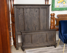 Twin Panel Bed in Charcoal Finish