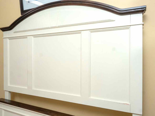 Ashley Furniture Cream Finish Arched Queen Bed
