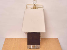 Violet Black Jade Mini Table Lamp with Square Off-White Hardback Shade