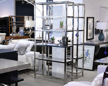Chrome and Glass Bookcase