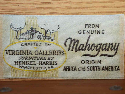 Henkel Harris Solid Mahogany Dresser