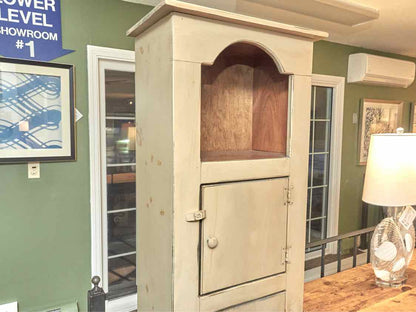 'Grandmother's Cupboard' In Taupe Finish 2 Door 3 Shelf  Display Cabinet