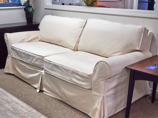 Pottery Barn Roll Arm Slipcovered Sofa