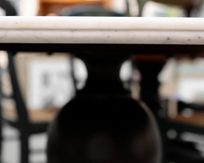 William Sonoma Oval Marble Top Tulip Dining Table