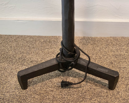 Pottery Barn Fallon Floor Lamp in Wrought Iron with Narrow Shade