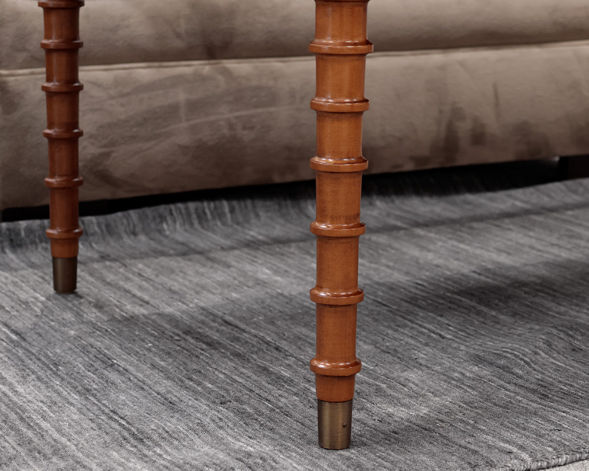 Kravet Custom Ottoman w/ Spooled Legs