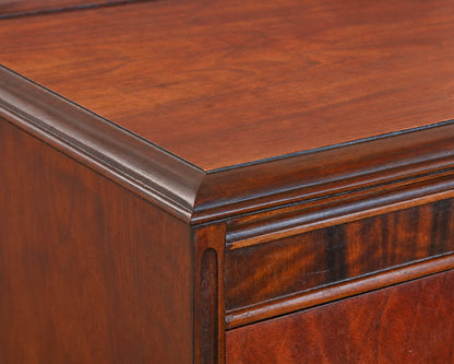 Mahogany 5 Drawer Chest on Chest with Brass Hepplewhite Handles