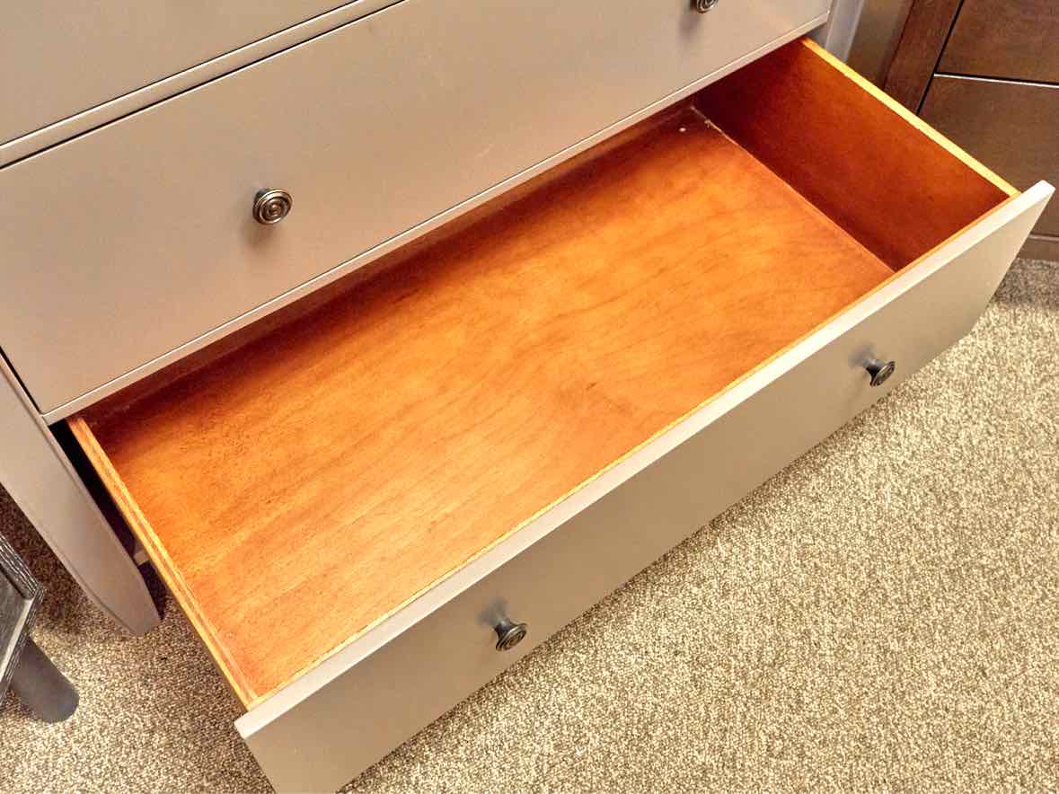 Ballard Designs Sidney Tall Chest in Grey Finish