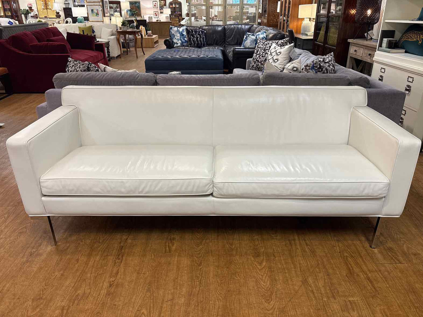 DWR 'Theater' Leather Sofa
