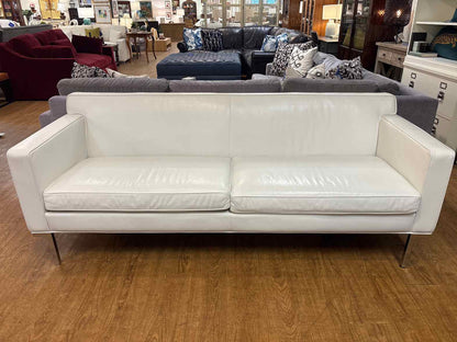 DWR 'Theater' Leather Sofa