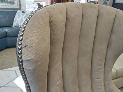 Pair of Uttermost Garrett Mid-Century Style Swivel Chairs in Grey