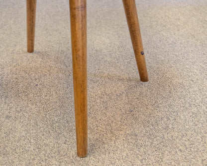 Set of 4 Crate & Barrel Round Back Dining Chairs in Light Walnut
