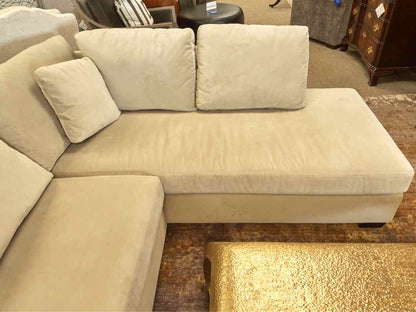 Boston Interiors 2 Piece Sectional/Chaise in Champagne Microfiber Upholstery