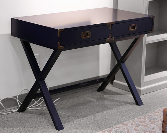Crate & Barrel Navy Desk