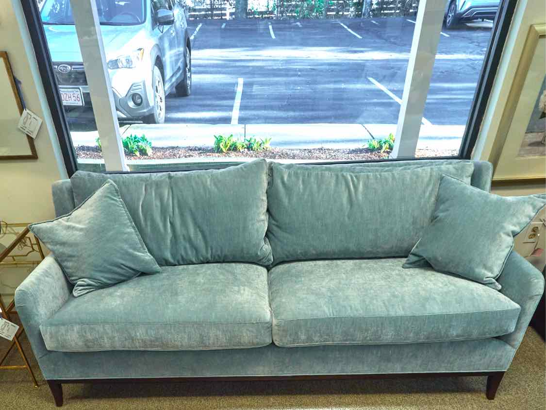 Vanguard Curved Back 'Fisher' Sofa in Velvet