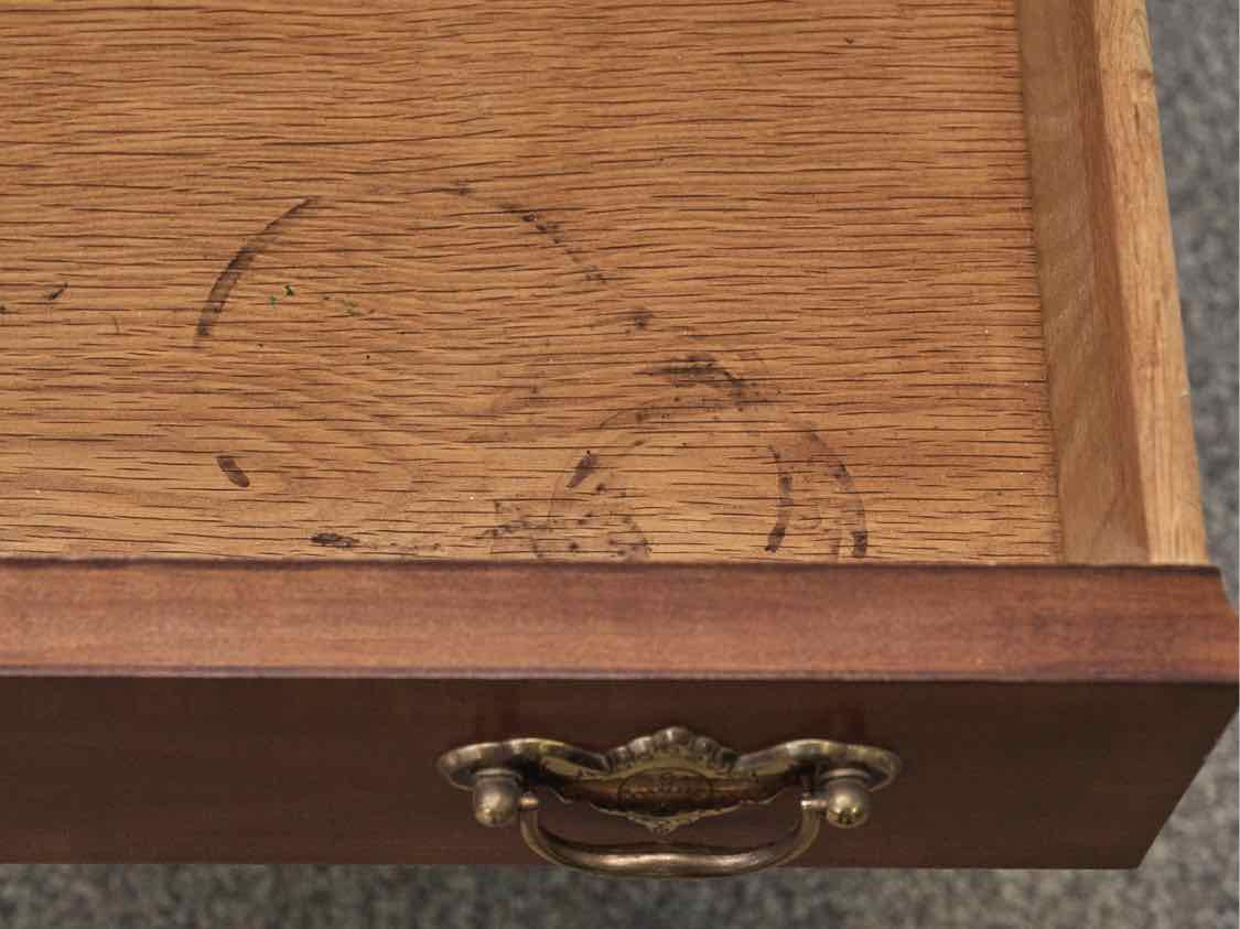 White Fine Furniture Inlaid Mahogany Nightstand