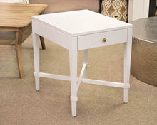 Gat Creek Ava Side Table with Shelf in Classic Paint Snowdrift Finish