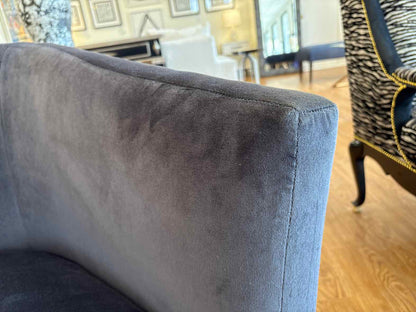 Verellen 'Axelle' Barrel Swivel Chair in Charcoal