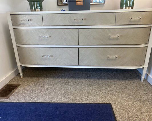 Caracole "'Dress For Success' Classic 7 Drawer Dresser in Herring Gray