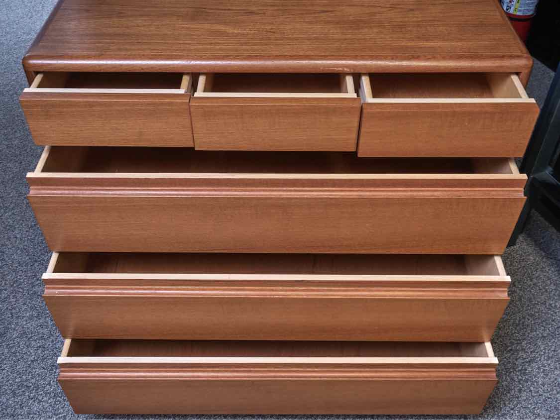 Mid-Century Modern Style Teak 6-Drawer Chest