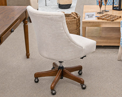 Pottery Barn Hayes Tufted Swivel Desk Chair
