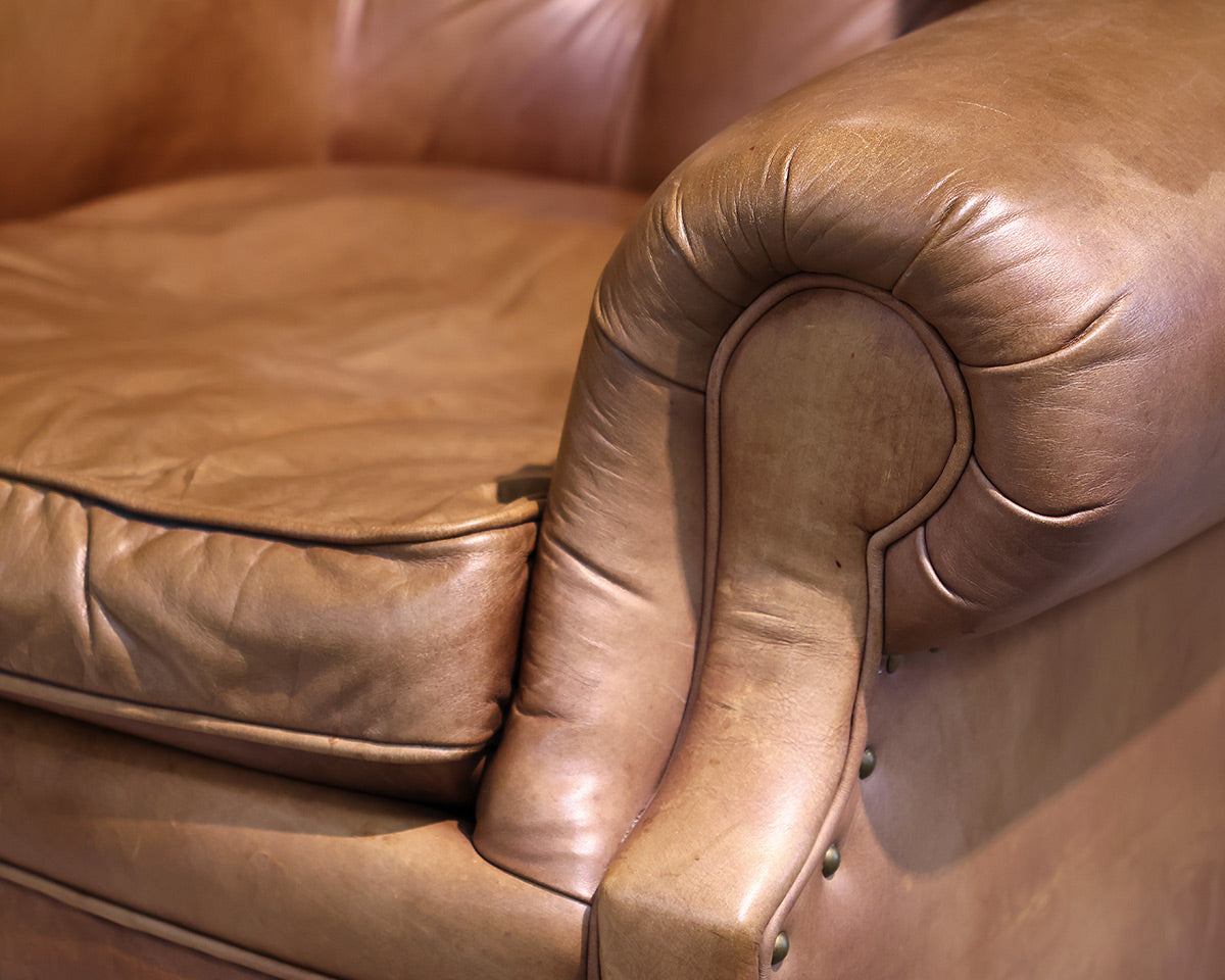 Restoration Hardware Leather Tufted Chair