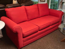 Hickory Hill Buoy Red 3 Cushion Sofa with Sock Arms