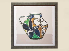 'Picasso Vase II' Print In Grey Wash Black Frame