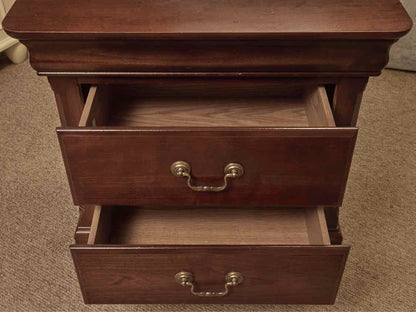Cherry 2 Drawer Nightstand