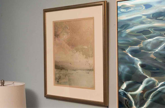 'Eastern Shore I' Double Matted Silver Frame Under Glass Print