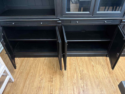 Arhaus 'Athens' 4-Piece Display Cabinet in Tuxedo Black