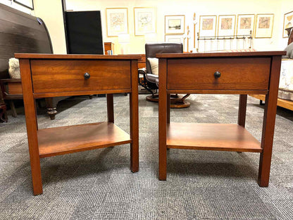 Boston Interiors Pair of Cherry  Nightstands
