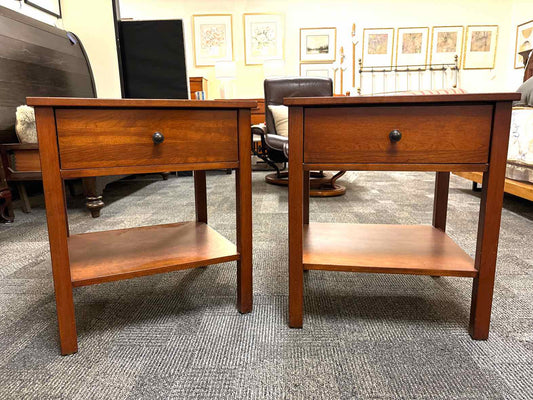 Boston Interiors Pair of Cherry  Nightstands