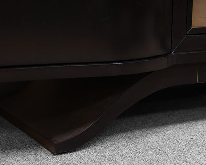 Swaim Furniture Sideboard in Espresso Finish with Matte Gold Doors
