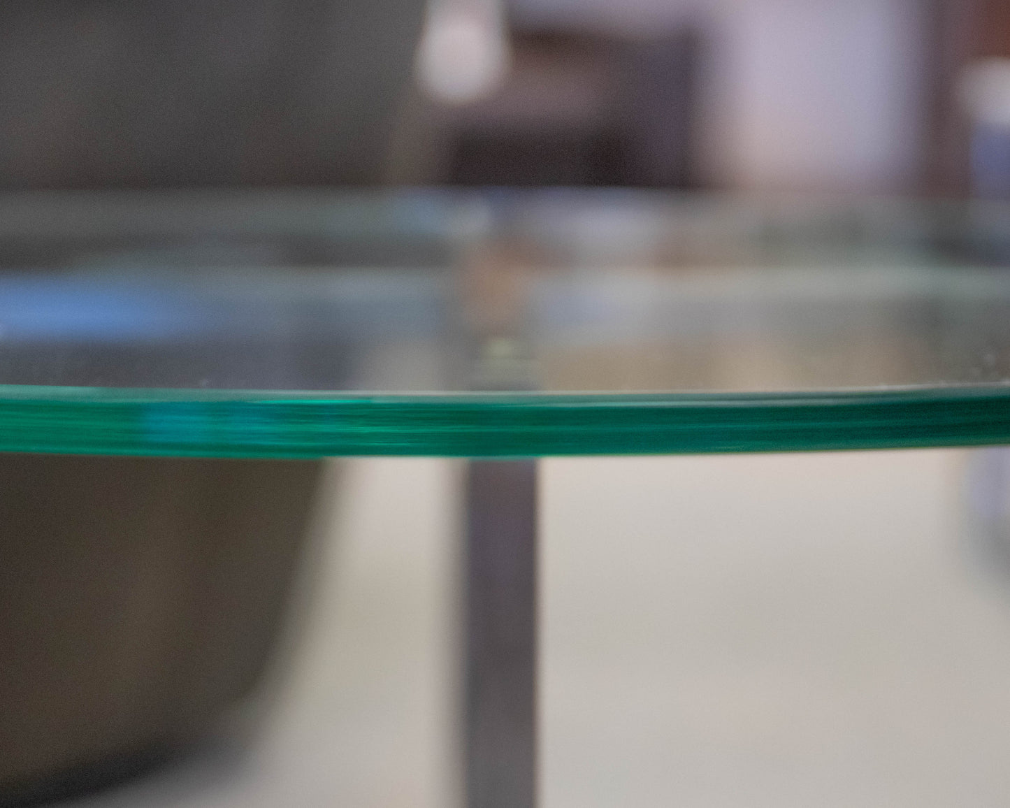 Room & Board Glass & Metal Contemporary Side Table