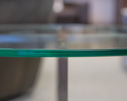Room & Board Glass & Metal Contemporary Side Table