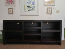Espresso Finish Media Furniture with Storage Cubbies